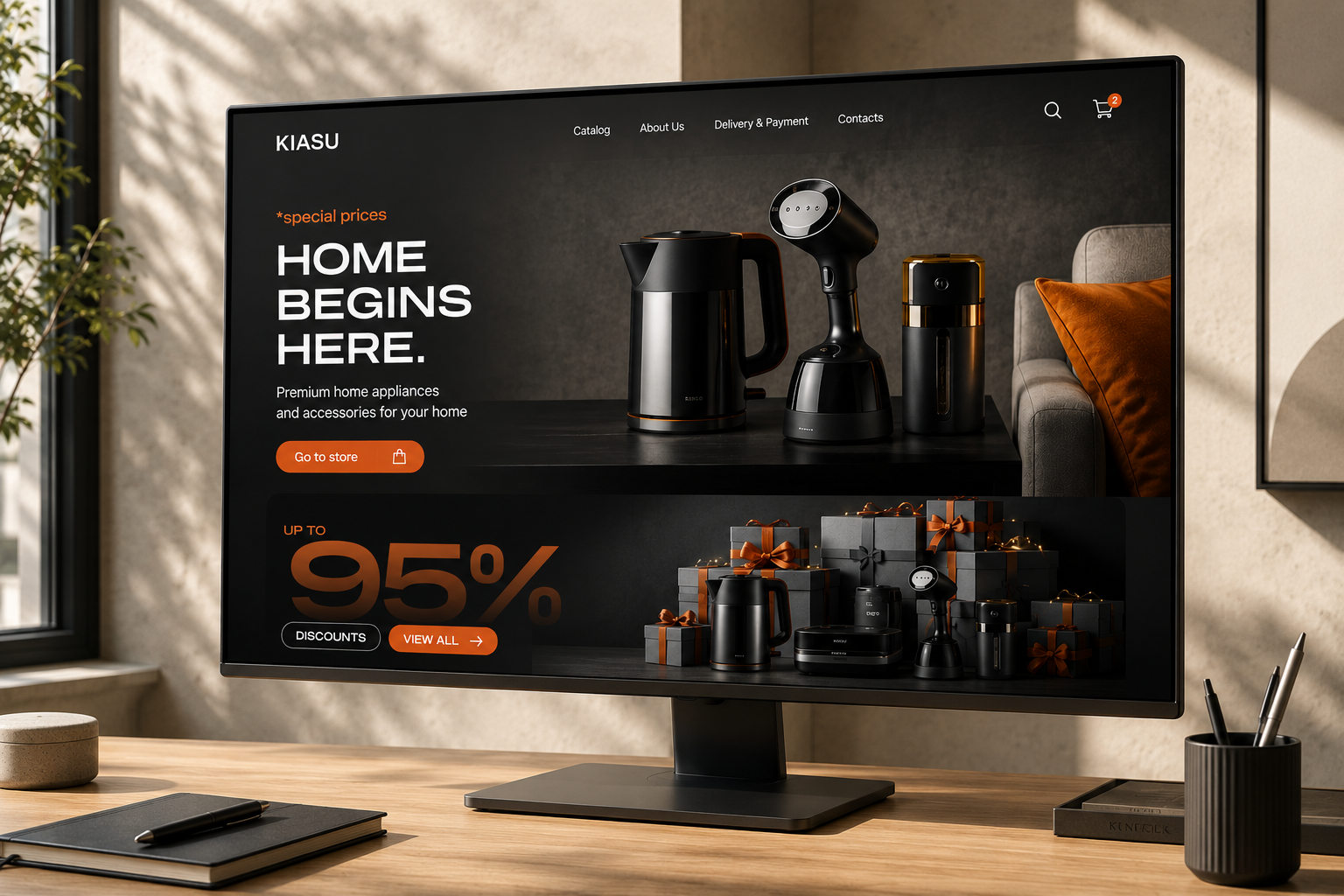 Kiasu home appliances eCommerce website UI/UX design