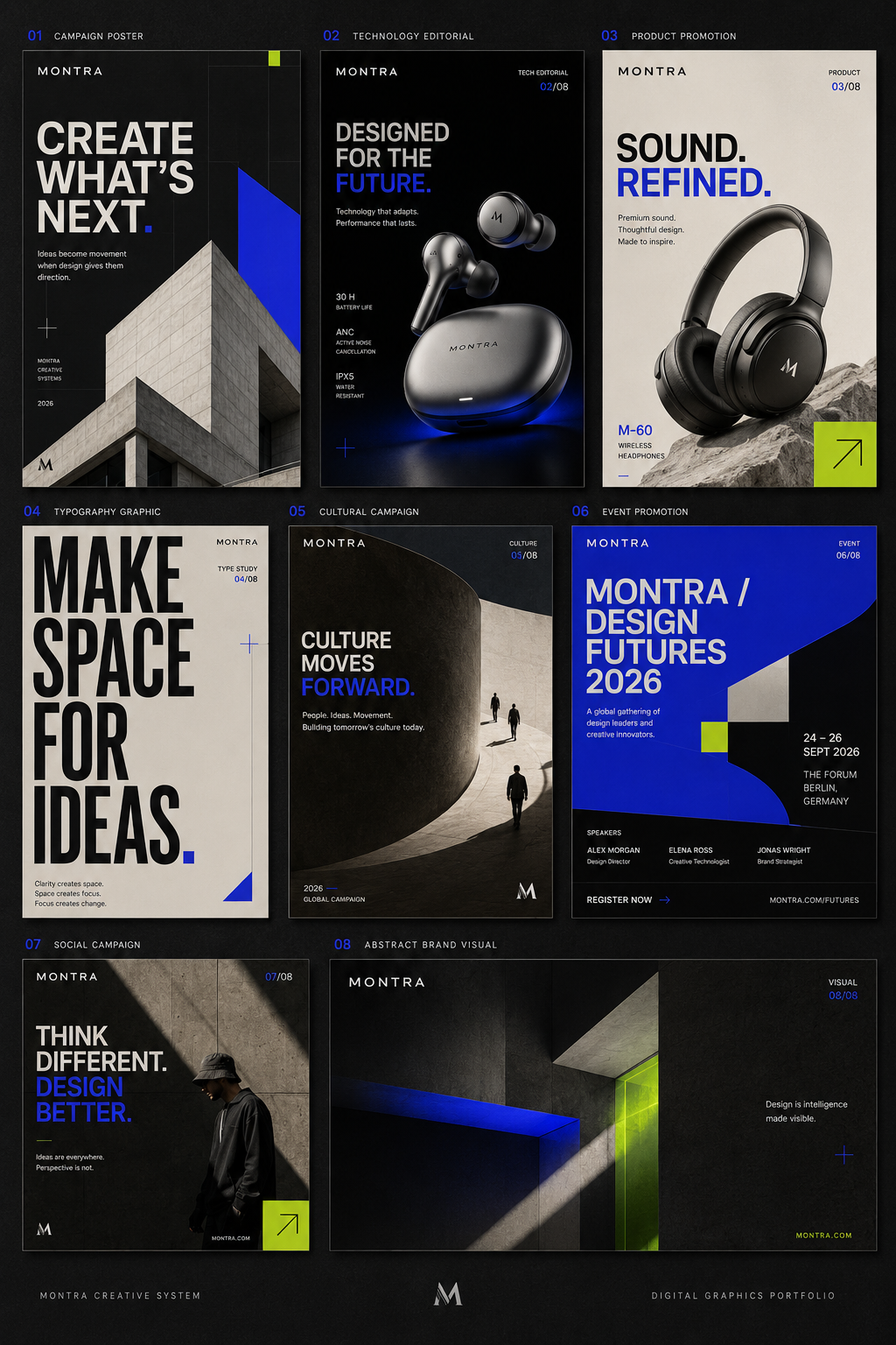 Montra graphic design system and visual identity portfolio